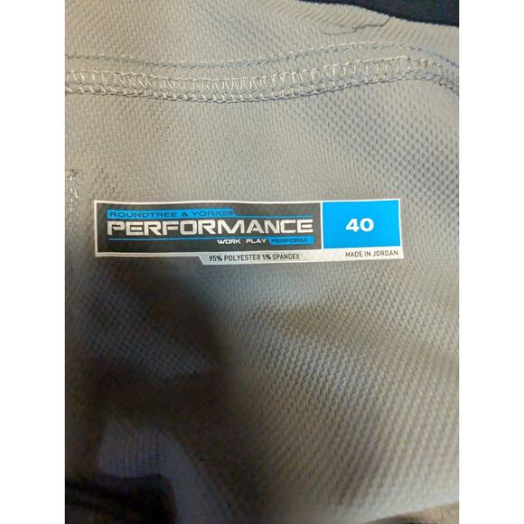 Roundtree & Yorke Shorts Men 40 (42) Performance Work Play Stretch Flat Front - Picture 8 of 8